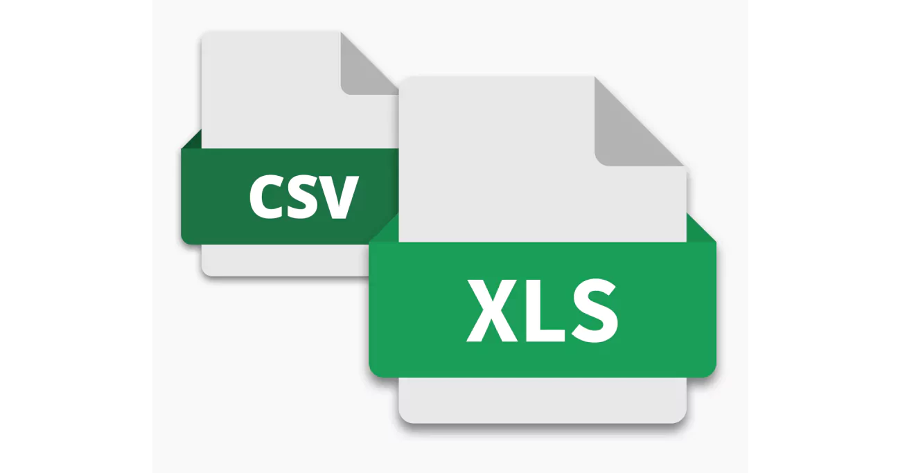 Excel and CSV formats